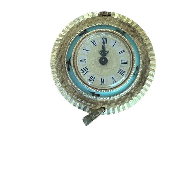 Vtg Diantus Womens Gold Tone Pendant Wind Up Mech Watch w/Old Fashioned Painting - Picture 3 of 7